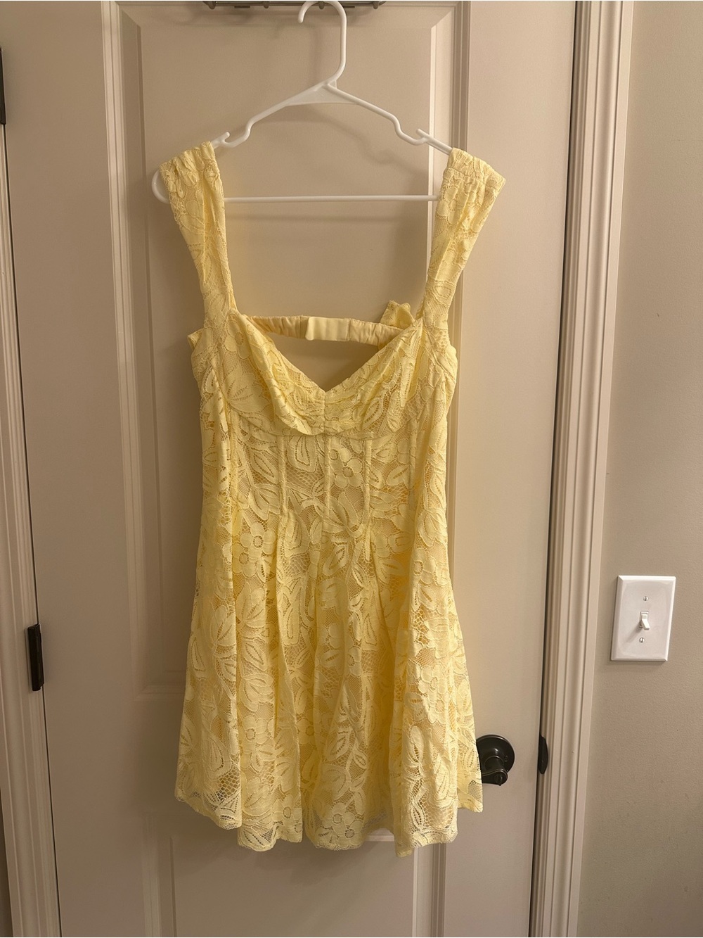 For Love & Lemons August Mini Dress | Yellow | NWOT